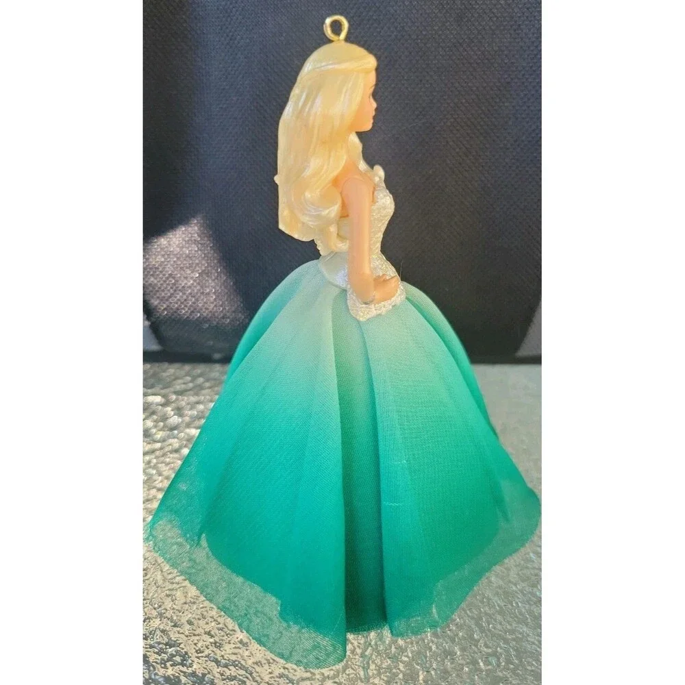 Hallmark Keepsake Christmas Ornament 2016 Holiday Barbie Doll Green Dress